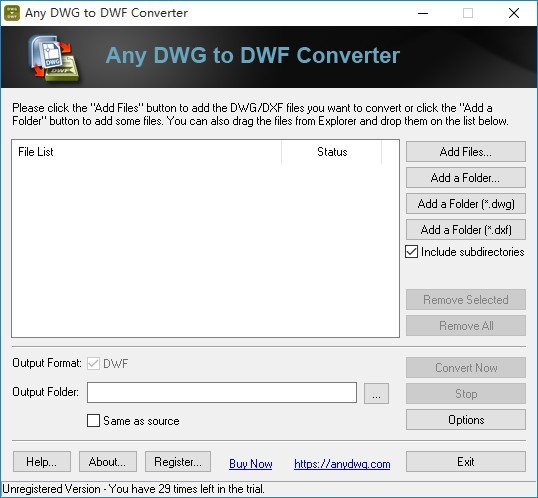 Any DWG to DWF Converter(DWG转DWF转换工具)
