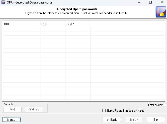 Opera Password Recovery