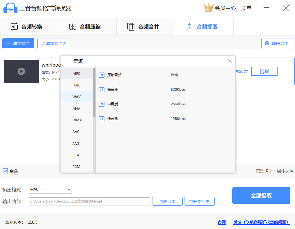 王者音频格式转换器
