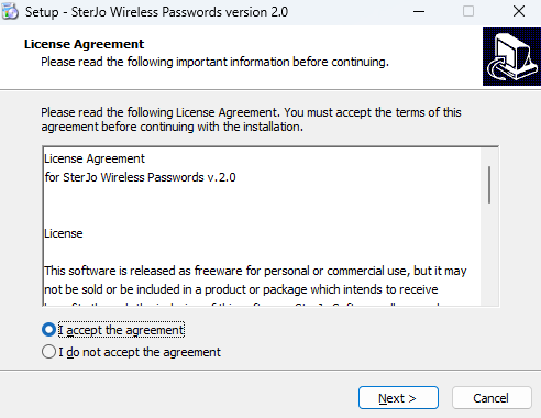 SterJo Wireless Passwords