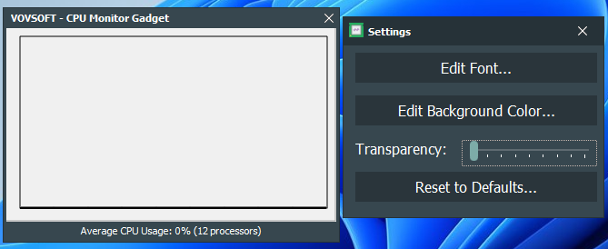 CPU Monitor Gadget